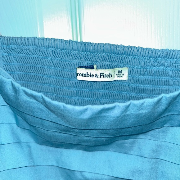 Abercrombie & Fitch Teal Puff Sleeve Blouse - Picture 2 of 4